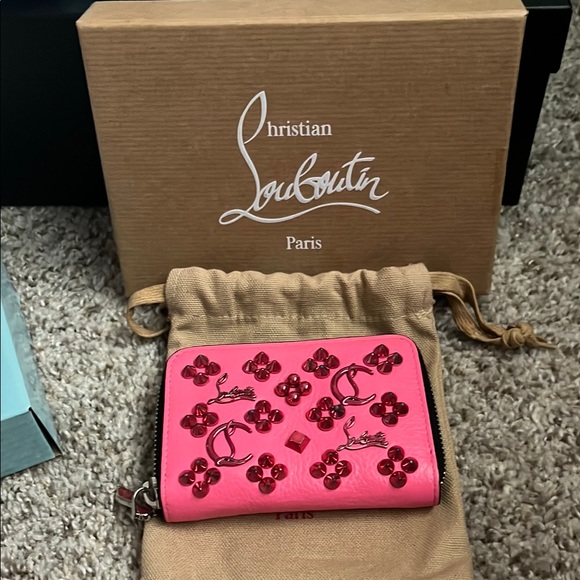 Christian Louboutin Pink Wallet with Red Studs - Picture 5 of 5